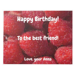 Bloc-note Framboises rouges