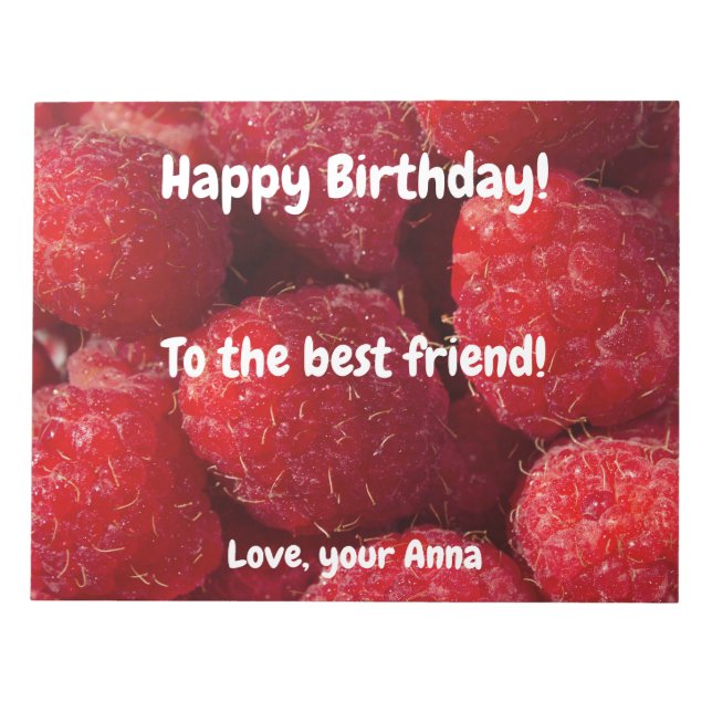 Bloc-note Framboises rouges (Devant)