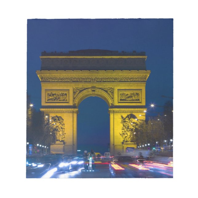 Bloc-note France, Paris. L'Arc de Triomphe et les (Devant)