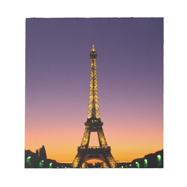 Bloc-note France, Paris, Tour Eiffel au coucher du soleil. (Devant)