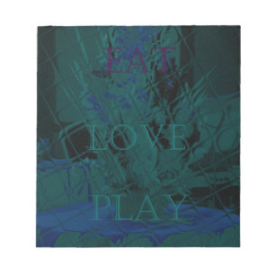 Bloc-note French Blue Love Mange Jouer Couleurs de fleurs po