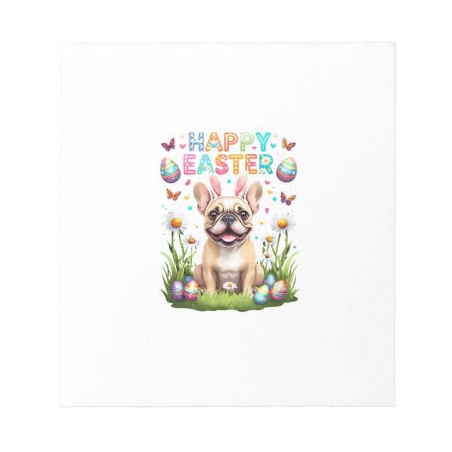 Bloc-note French Bulldog Easter Shirt Funny Frenchie Bunny T (Devant)