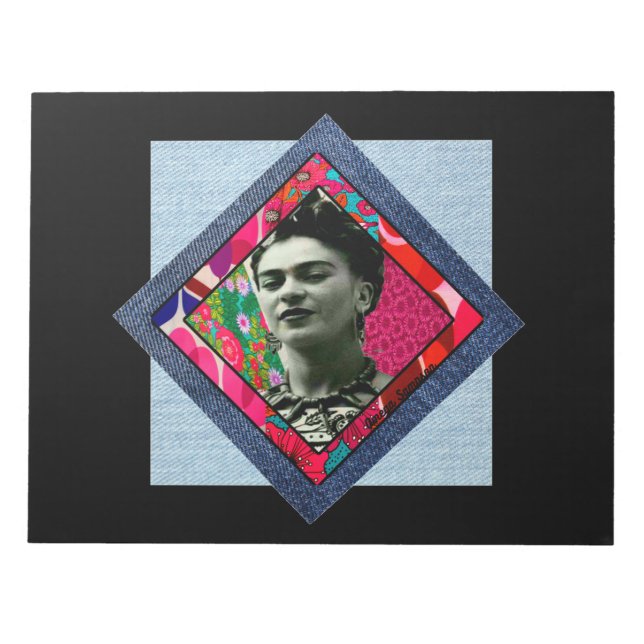 Bloc-note Frida Kahlo Retro Pink Denim (Devant)