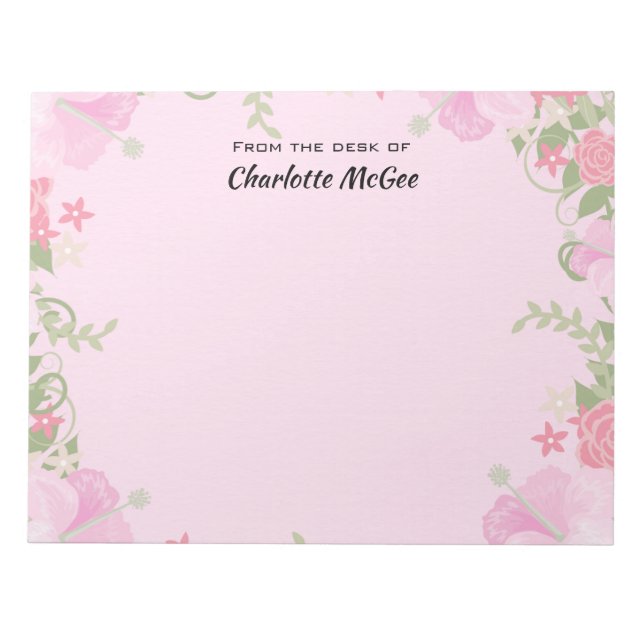 Bloc-note From the Desk of Personalized Name  (Devant)