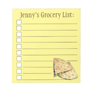 Bloc-note Fromage Quesadillas Plat mexicain