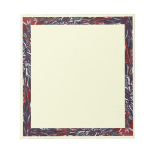 Bloc-note Frontière de fleur psychédélique