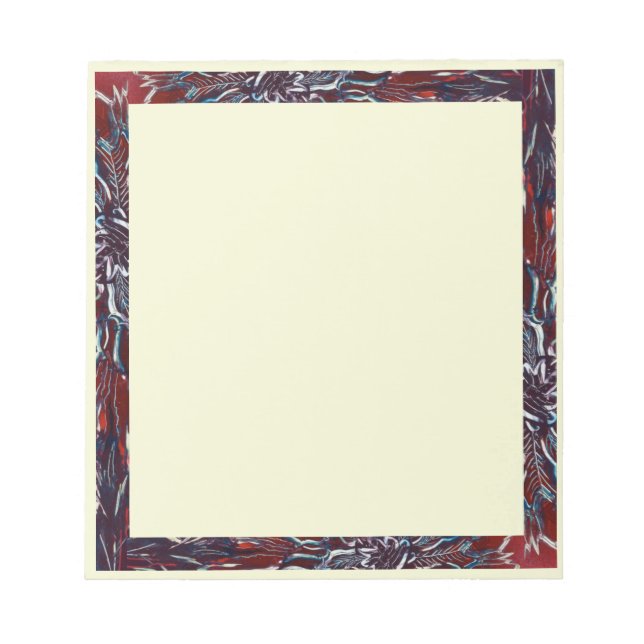 Bloc-note Frontière de fleur psychédélique (Devant)