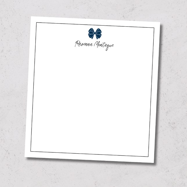 Bloc-note Frontière de ruban bleu de Prusse écriture personn (Créateur téléchargé)
