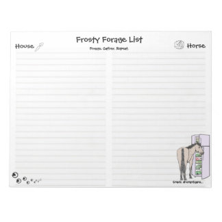 Bloc-note Frosty Forage House|Carnet de notes pour chevaux