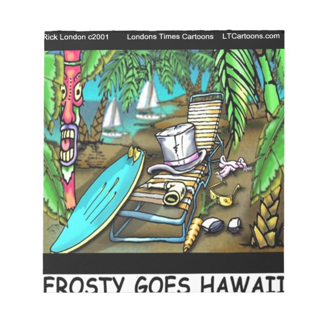 Bloc-note Frosty Goes Hawaii Funny Christmas (Devant)