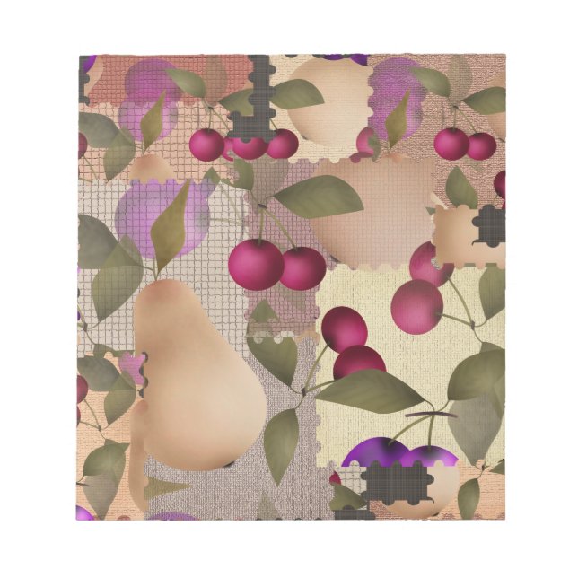 Bloc-note Fruits, patchwork (Devant)