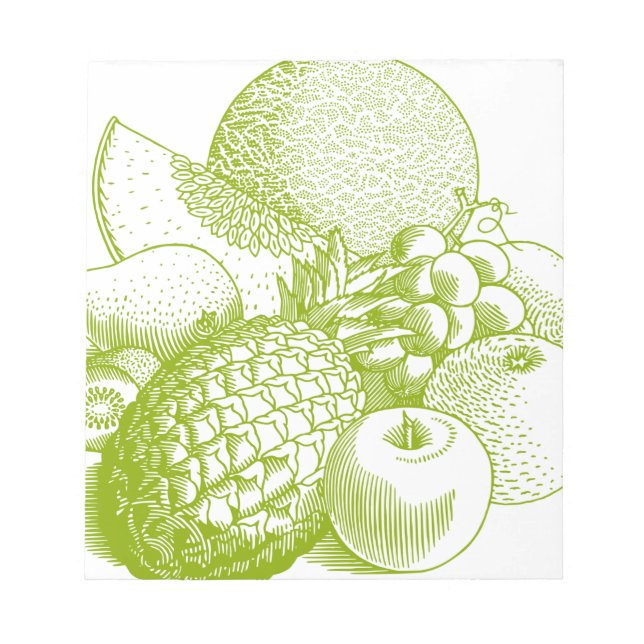 Bloc-note Fruits vintage alimentation saine rétro (Devant)