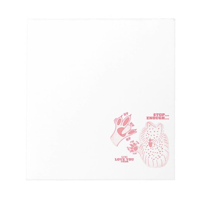 Bloc-note FSH - Arrêtez assez J/K Aimez-vous - ASL Design (Devant)