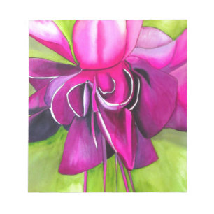 Bloc-note Fuchsia pop art watercolour flower