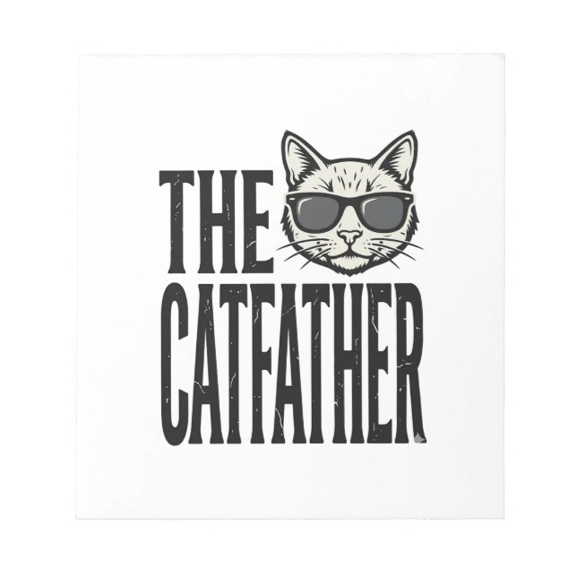 Bloc-note Funny Catfather Vintage Cat Quote Graphic Shirt_1 (Devant)