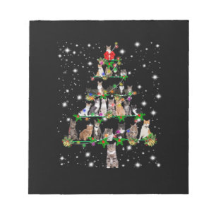 Bloc-note Funny Cats Christmas Tree Tee Ornement Décor Cadea
