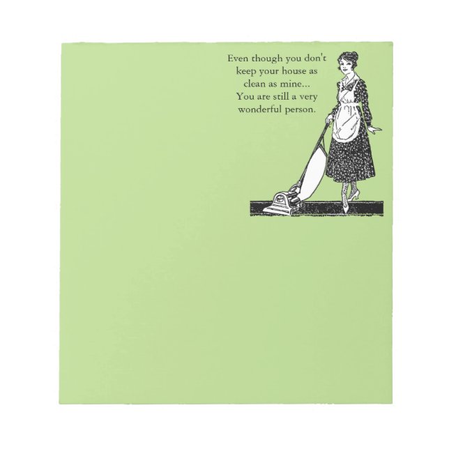 Bloc-note Funny Clean House - Personnaliser (Devant)