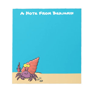 Bloc-note Funny cute purple cartoon hermit crab