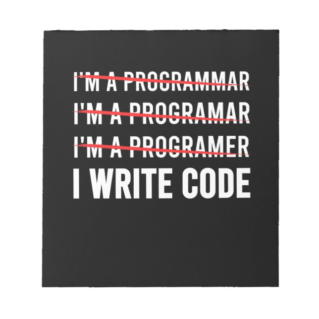 Bloc-note Funny Programmer I Wite Code (Devant)