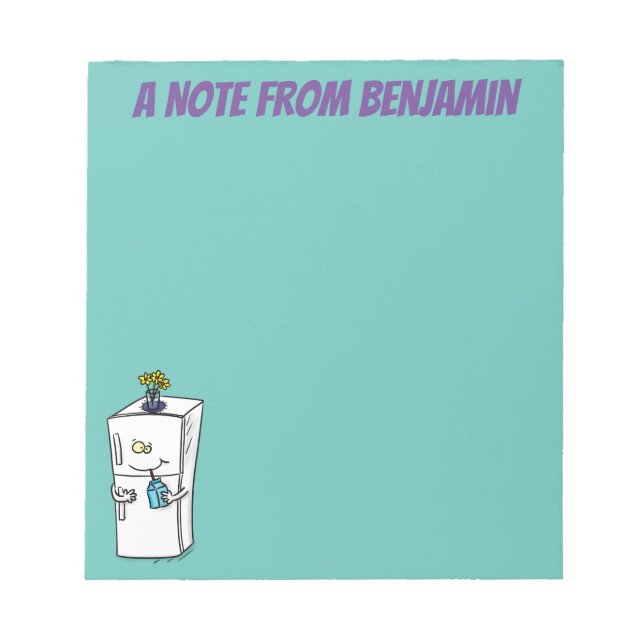 Bloc-note Funny refrigerator cartoon illustration (Devant)