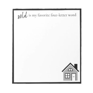 Bloc-note Funny "sold is my favorite" Realtor House