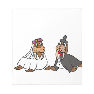 Bloc-note Funny Walrus mariée et Mariage de chambre