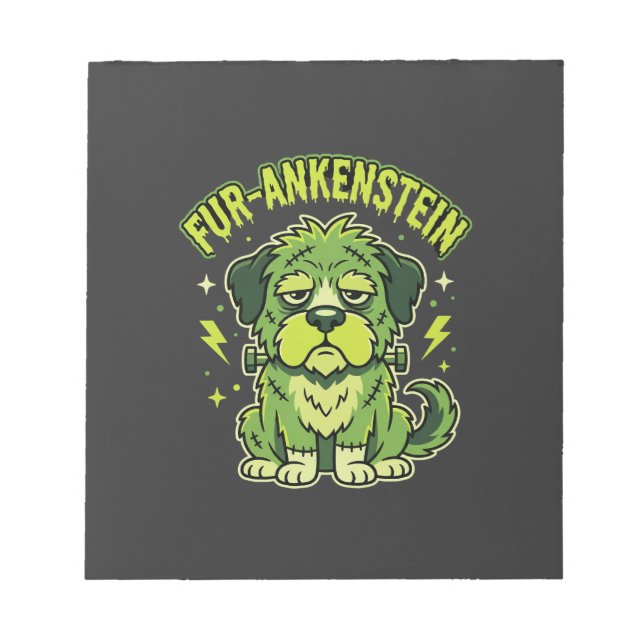 Bloc-note Fur-Ankenstein Drôle de Frankenstein Chien Hallowe (Devant)