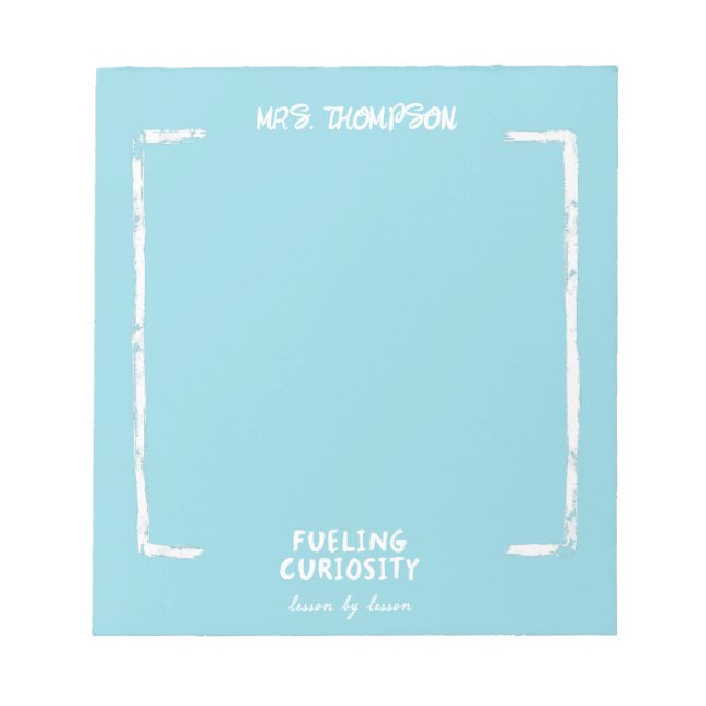 Bloc-note Fusionner la curiosité Cadeau de l'enseignant pers (Devant)