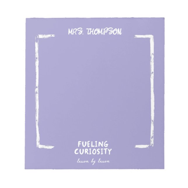 Bloc-note Fusionner la curiosité Personalisé enseignant Lava (Devant)