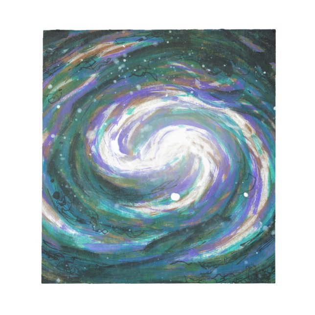 Bloc-note Galaxie d'émeraude et de violet (Devant)