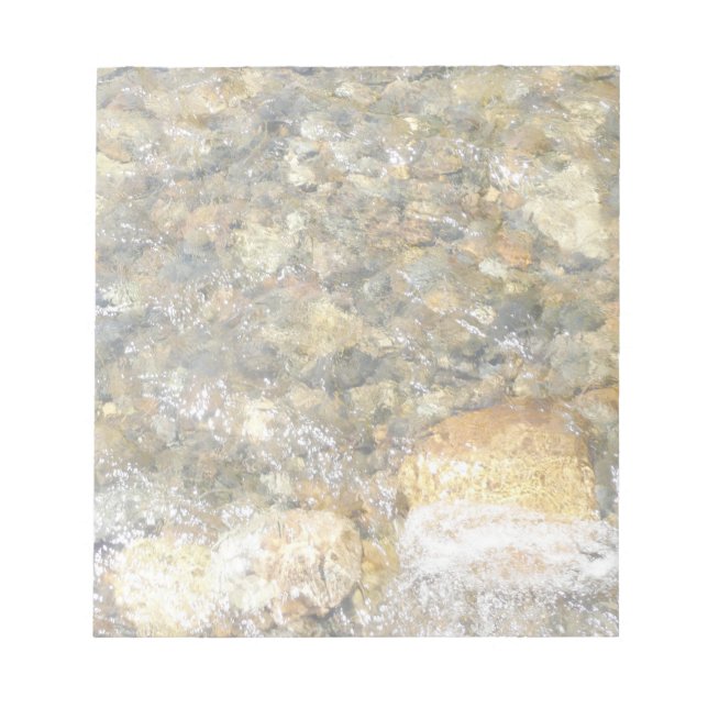 Bloc-note Galets brun et gris usés par la rivière, abstracti (Devant)