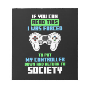 Bloc-note Gamer A Été Forcé De Cotroll Game