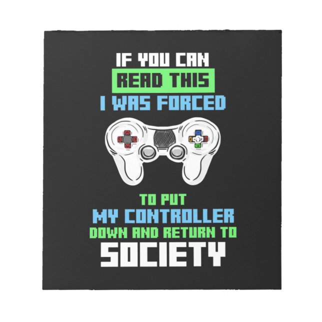 Bloc-note Gamer A Été Forcé De Cotroll Game (Devant)