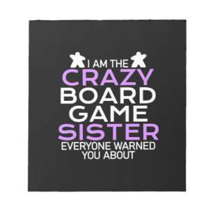Bloc-note Gamer Gift Je Suis Le Crazy Board Gamer Sister