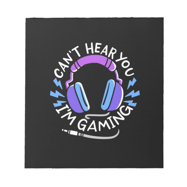 Bloc-note Gamer Je Joue (Devant)
