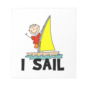 Bloc-note Garçon Bonhomme Allumette Je Fais de la Voile