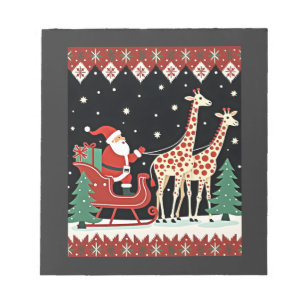 Bloc-note Garçons Filles Père Noël Chevauchant Licorne Traîn