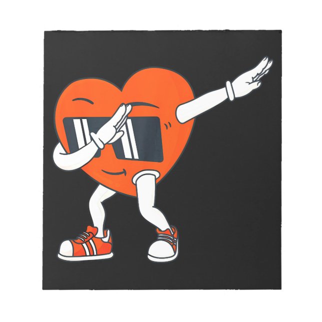 Bloc-note Garçons Valentines Jour Dabbing Coeur Drôle Garçon (Devant)