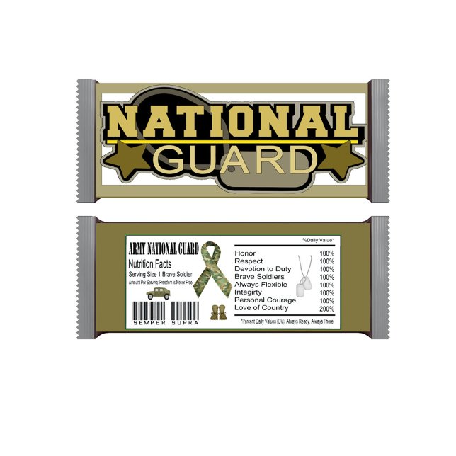 Bloc-note Garde nationale Militaire Candy Bar Wrapper (Créateur téléchargé)