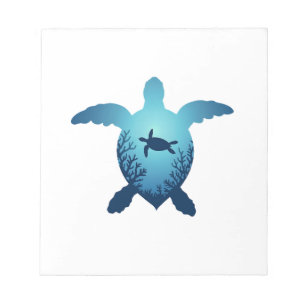 Bloc-note Gardez la mer sans plastique Sauvez les tortues de
