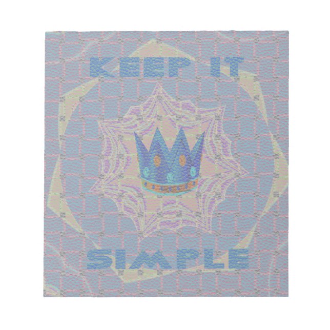 Bloc-note Gardez-le simple : Pastel Royal Clarity Motif Art (Devant)