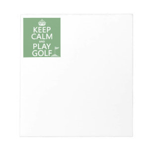 Bloc-note Gardez votre calme et jouez au golf - toutes coule