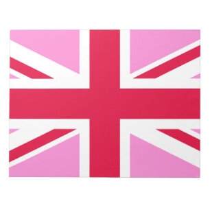 Bloc-note GAY PRIDE britannique (Union Jack rose) (Drapeau b