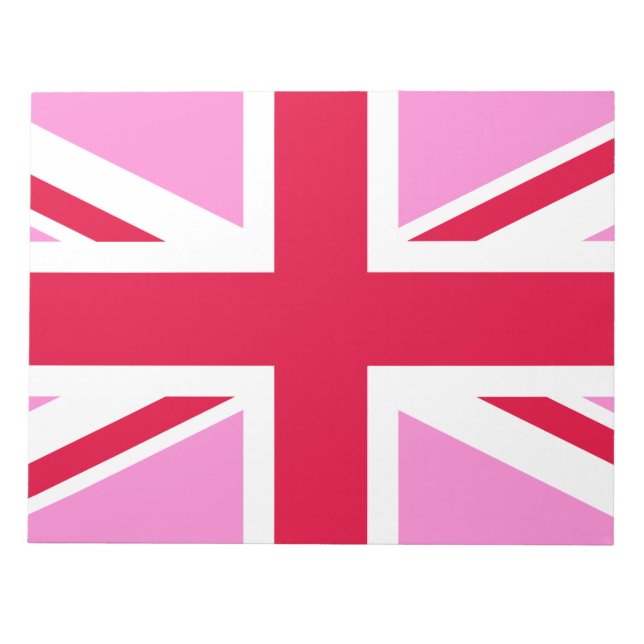 Bloc-note GAY PRIDE britannique (Union Jack rose) (Drapeau b (Devant)