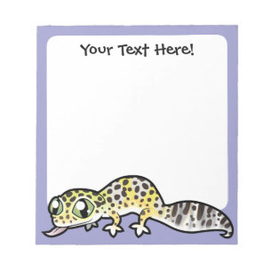 Bloc-note Gecko léopard de dessin animé