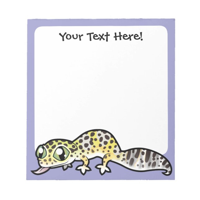 Bloc-note Gecko léopard de dessin animé (Devant)