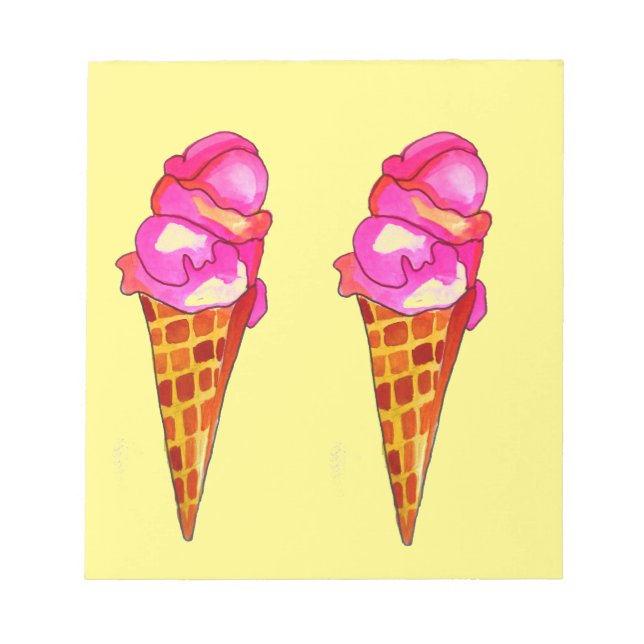 Bloc-note gelée de crème glacée art alimentaire mignon (Devant)