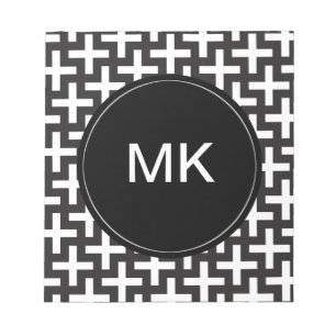 Bloc-note Géométrie noir et blanc