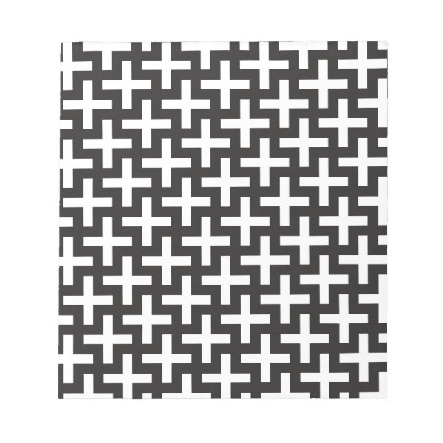 Bloc-note Géométrie noir et blanc (Devant)