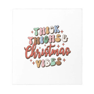 Bloc-note Gift Thighs Épais Et Vibes De Noël
